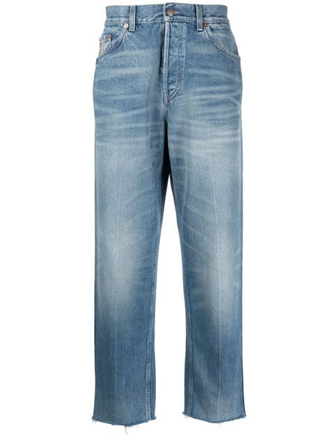 gucci blue and ivory denim|Gucci jeans net a porter.